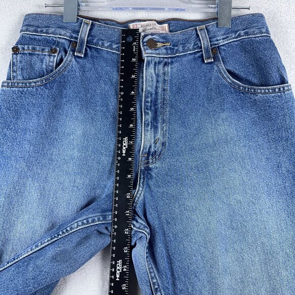 Levi Strauss & Co Tapered Leg Jeans Relaxed Fit 100% Cotton Women's Blue Size 12 - Picture 5 of 10